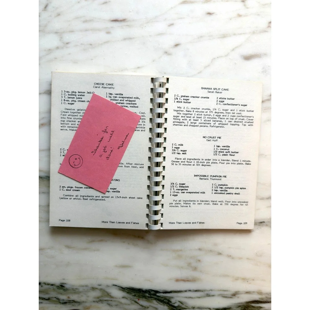 Vintage 1987 Loafs and Fishes Georgia Cookbook Southern Recipes Spiral